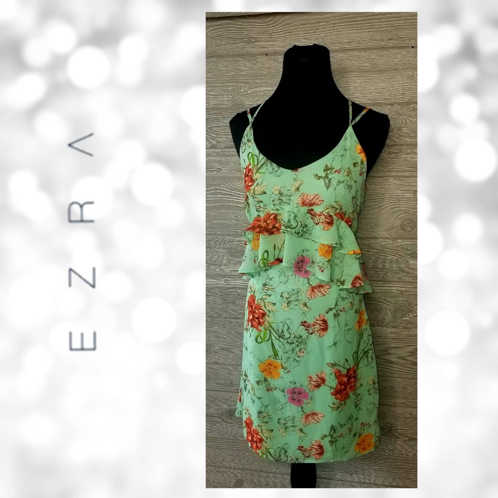 NWT EZRA T-Back Floral Dress A009.2